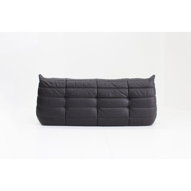 Ligne Roset Togo 3-Seater Sofa in Brown Leather by Michel Ducaroy for Ligne Roset, 2012 For Sale - Image 4 of 14