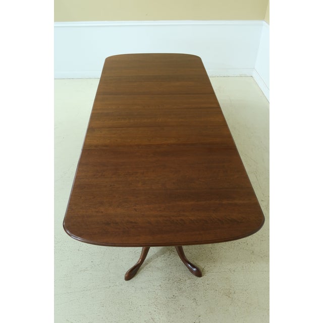 Stickley Pedestal Base Dining Room Table W. 4 Leafs Chairish