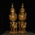 Chinese Pair of Large Vintage Chinese Cloisonne Gilt Bronze Censers, Ram Bases & Phoenix Handles For Sale - Image 3 of 9