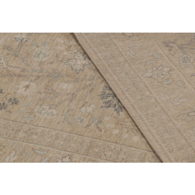 Beige Rug & Kilim’s Oushak-Inspired Rug, Creamy Beige With Blue Floral Patterns For Sale - Image 8 of 8