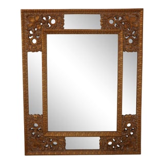 Vintage Gold Giltwood Louis XIV Style Large Mirror For Sale