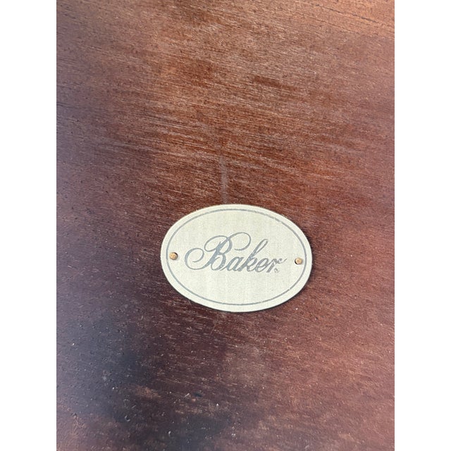 Vintage Baker Furniture Round Tables Plant Stand Italian Neo Classic Walnut - A Pair For Sale In Chicago - Image 6 of 6