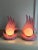 Mid-Century Modern 1980 Pink Flame Art Deco Lamps - a Pair For Sale - Image 3 of 12