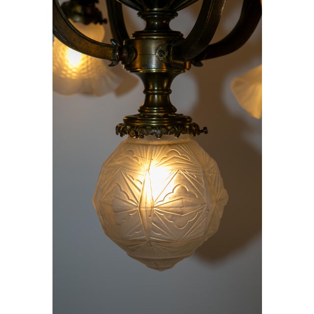 Bronze Ceiling Light, 1920s For Sale - Image 6 of 13