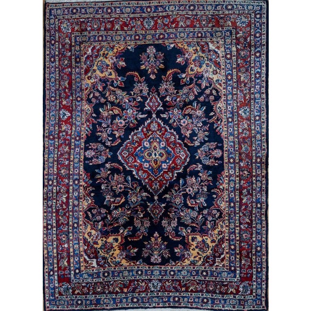Middle Eastern Hand-Knotted Hamedan Rug For Sale - Image 14 of 14