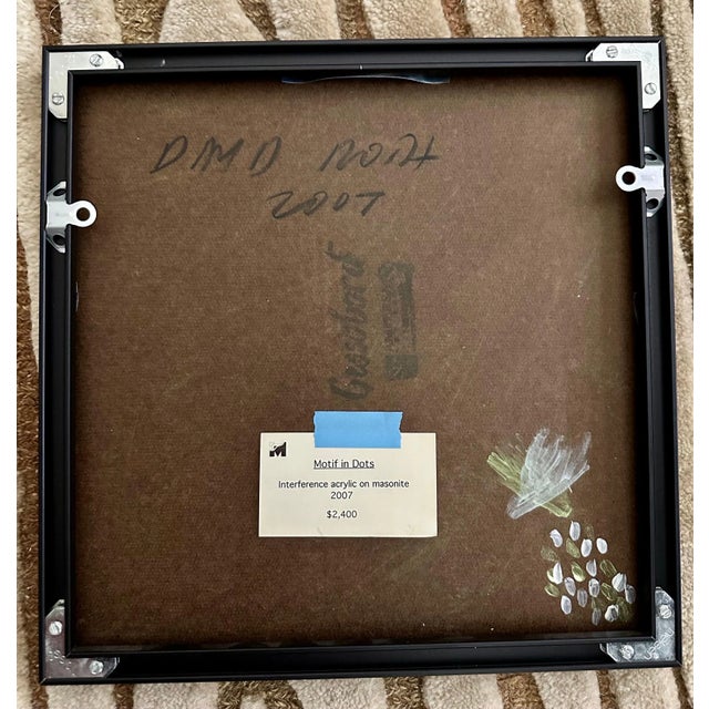 Paper Early 21st Century "Motif in Dots" Original Acrylic Painting on Masonite by David Roth For Sale - Image 7 of 9