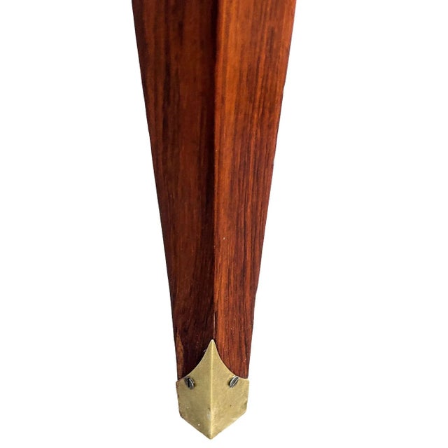 Early 20th Century French Art Deco Flip Top Madagascar Rosewood & Brass Dressing Table Vanity For Sale - Image 12 of 13