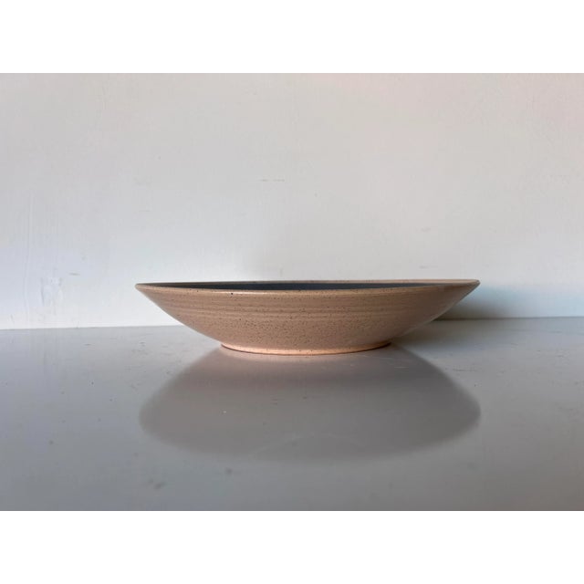 A fantastic mid-century modern art handmade and painted decorative pottery bowl . Features beautiful hand painted...