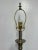 Ceramic Vintage Stiffel Solid Brass Table Lamp Antique Finish W/ Original Shade Working For Sale - Image 7 of 12