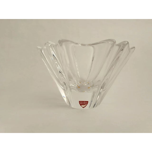 Vintage Corona Crystal Vase by Lars Hellsten for Orrefors, 1970s For Sale - Image 10 of 10