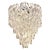 Transparent Modern Spiraled Clear & White Murano Glass Chandeliers For Sale - Image 8 of 8