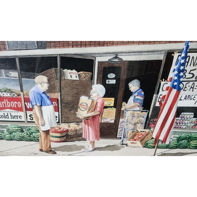 1990s Dempsey Essick Down Home in Lexington Poster Series ~ Conrad & Hinkle Food Market, l.e. 1991 For Sale - Image 5 of 8