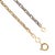 18k Yellow Gold & Sterling Silver Two Tone Choker Rolo Cable Link Chain Necklace For Sale In Houston - Image 6 of 7