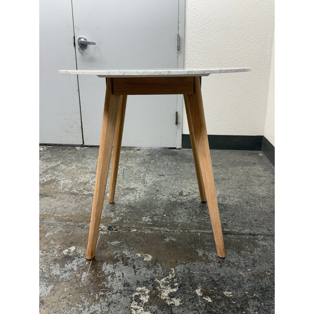 Article Mara Carrara Marble Café Table For Sale - Image 4 of 12