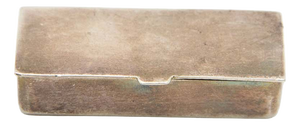 Plain Silver Rectangular Pill Box