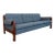Scandinavian Modern Three Seat Rosewood Sofa by Selig For Sale
