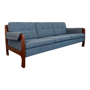 Scandinavian Modern Three Seat Rosewood Sofa by Selig