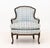 Louis XV Style Blue Upholstered Bergeres, Pair For Sale - Image 4 of 12