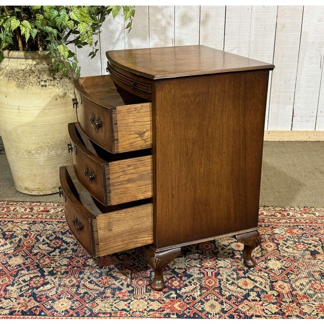Vintage English Walnut Chest of Drawers, 1950s For Sale - Image 9 of 14