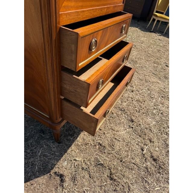 Sienna 19th Century French Louis XVI Secretary Desk Carrara Marble Top For Sale - Image 8 of 18