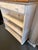 Shabby Chic White + Tan Bookshelf, Vintage For Sale - Image 4 of 12