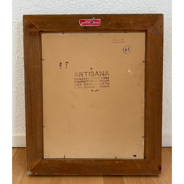Benjamin II Vautier, Parchemin rouge, 1956, Oil on Cardboard, Framed For Sale - Image 10 of 11