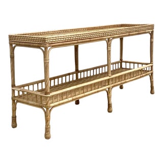 Vintage Coastal Serena and Lily South Seas Console For Sale