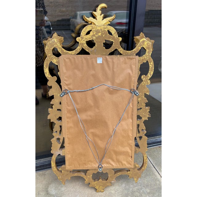Chelsea House Inc 20th-C. Italian Chinese Chippendale Style Giltwood Mirror for Chelsea House For Sale - Image 4 of 6