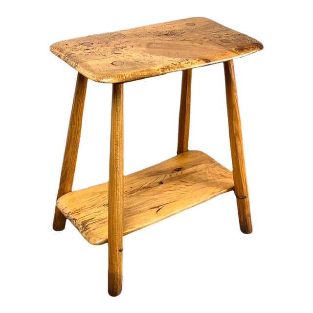 Vintage Wabi Sabi Bench From Spalted Maple Signed Neil Panyik For Sale