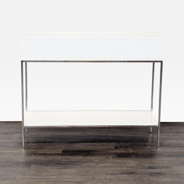 West Elm White Lacquer Storage Console For Sale In San Francisco - Image 6 of 11