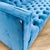 Blue Velvet Tufted 3-Seat Sofa With Gold Legs For Sale - Image 4 of 5