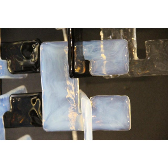 Black Modern Wall Lights in Black, Iridescent Murano Glass and Crystal for Mazzega, 1960s, Set of 2 For Sale - Image 8 of 18