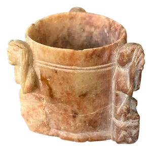 1930s Chinese Hand Carved Soapstone "Three Wise Monkeys" Toothpick Holder "See No Evil, Hear No Evil, Speak No Evil"