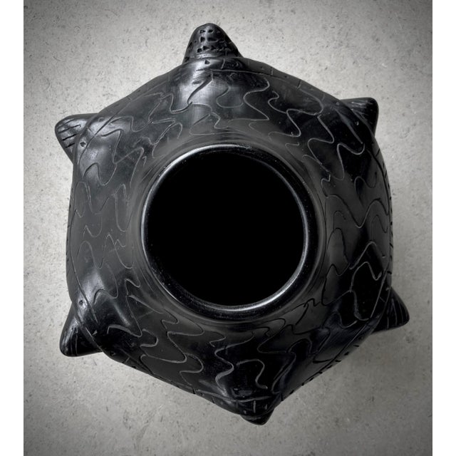 Late 20th-Century Barro Negro Pottery (Black Clay) Roly Poly Turtle Vessel - Oaxaca, Mexico For Sale - Image 10 of 18