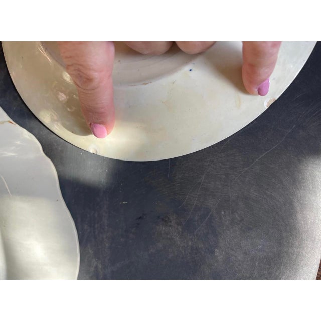 Collection of Three (3) Antique Blue and White Plates Gallery Wall For Sale - Image 4 of 10