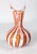 Modern Mid-Century Italian Murano Orange and White Latticino Glass Miniature Vase For Sale - Image 3 of 8