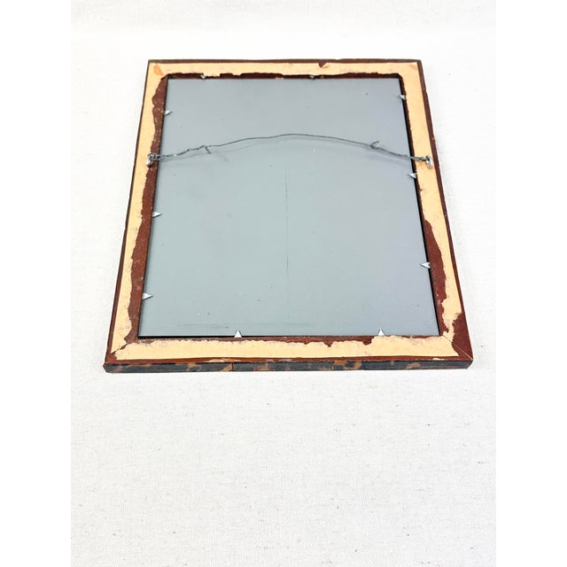 Early 20th Century Vintage Faux Tortoise Wood Burl Mirror For Sale - Image 5 of 5