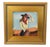 2020s Impressionist Farmhouse Western Cowgirl Painting Including the Antiqued Gold Wood Frame For Sale - Image 5 of 5