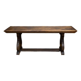 19th C. Trestle Dining Table c.1880-1900 For Sale