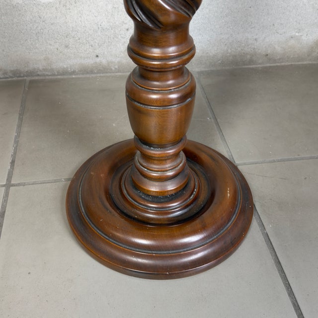 1960s Vintage Wooden Pedestal from Artigianato Italiano, 1960s For Sale - Image 5 of 11