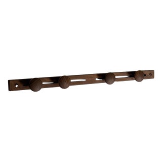 Teak Wall Coat Rack, 1970s For Sale