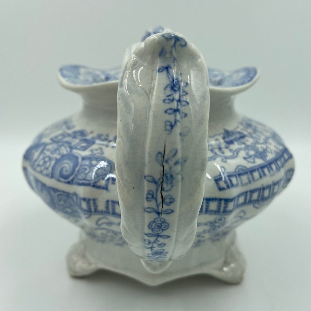 Early 19th Century English Blue & White Transferware Teapot, Staffordshire c.1820 For Sale In Boise - Image 6 of 12