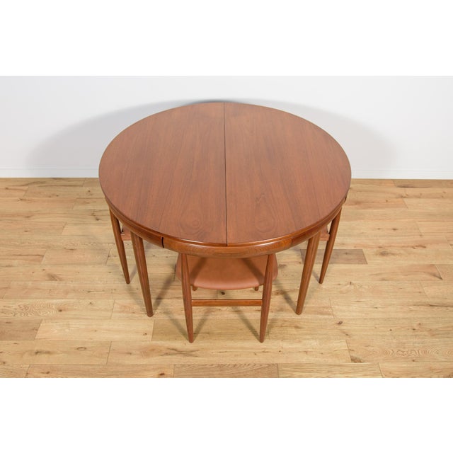Hans Olsen Mid-Century Modern Teak Dining Table and Chairs by Hans Olsen for Frem Røjle, Denmark, 1960s, Set of 5 For Sale - Image 4 of 18