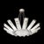 Art Deco Geometric Frosted Glass & Nickeled Starburst Chandelier Signed Degué For Sale - Image 10 of 18