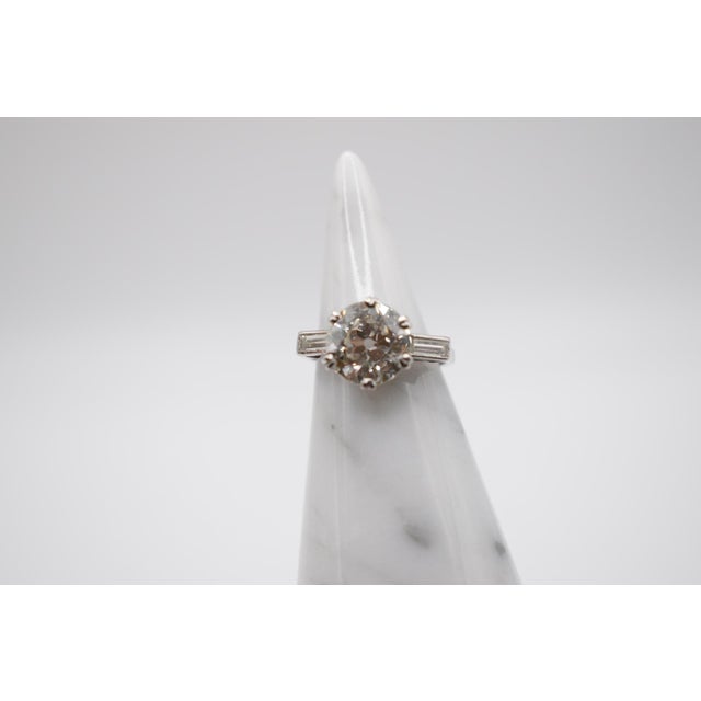 Late 19th Century Platinum Old European-Cut Diamond Ring, Size 6.75 For Sale - Image 4 of 13