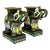 Late 20th Century Chinoiserie Regency Ceramic Glazed Elephant Garden Seat Side Tables-Pair For Sale