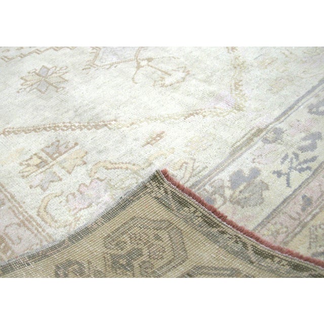 1960s Turkish Oushak Rug For Sale - Image 4 of 5