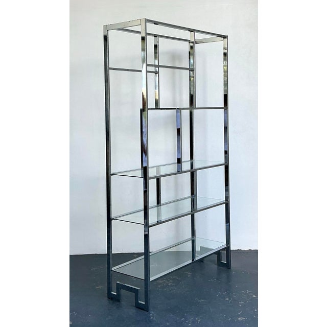 Vintage Polished Chrome Etagere After Milo Baughman For Sale - Image 9 of 12