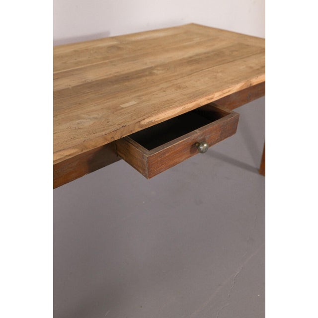 Late 19th Century Antique English Farmhouse Dining Table With Drawer, Circa 1880 For Sale - Image 5 of 9