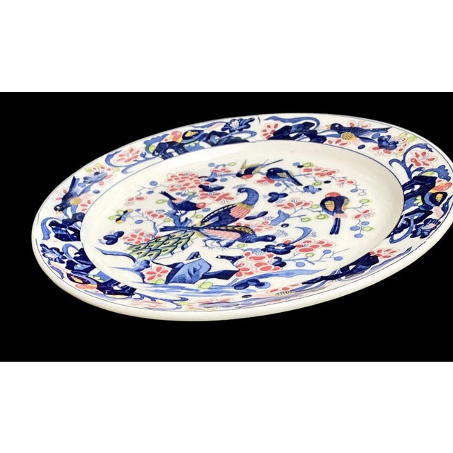 Navy Blue Antique Japanese Imari Style Charger For Sale - Image 8 of 13